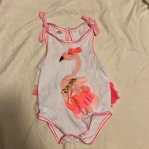 6-9mo Flamingo Onesie With Frills